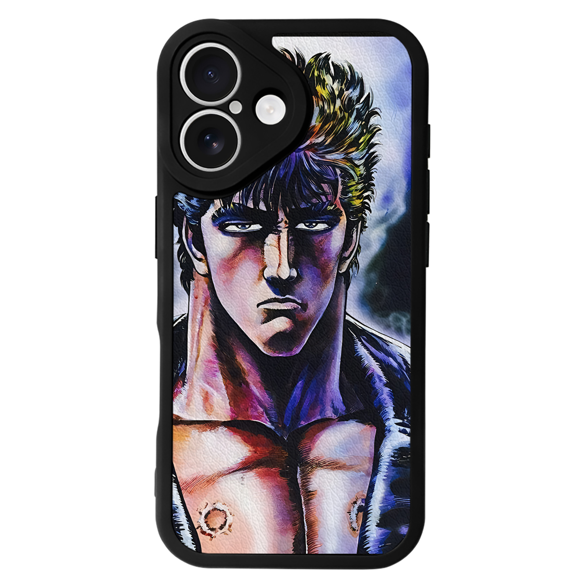 （画像用） 北斗の拳 Fist of the North Star 【iPhone 16シリーズ対応】シリコンスマホケース（レザー調） 材質：シリコン